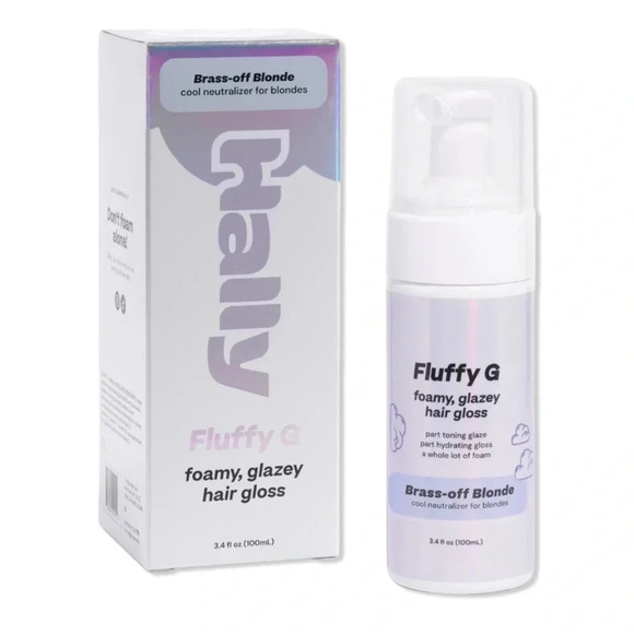 $10❤️‍🔥 ONLY 1! HALLY Fluffy G Foamy Glazy Hair Gloss BRASS-OFF BLONDE 👩🏼 NEW - Picture 6 of 9